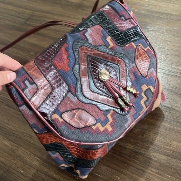 Sharif Multicolor Patchwork Shoulder Bag - Picture 2 of 12